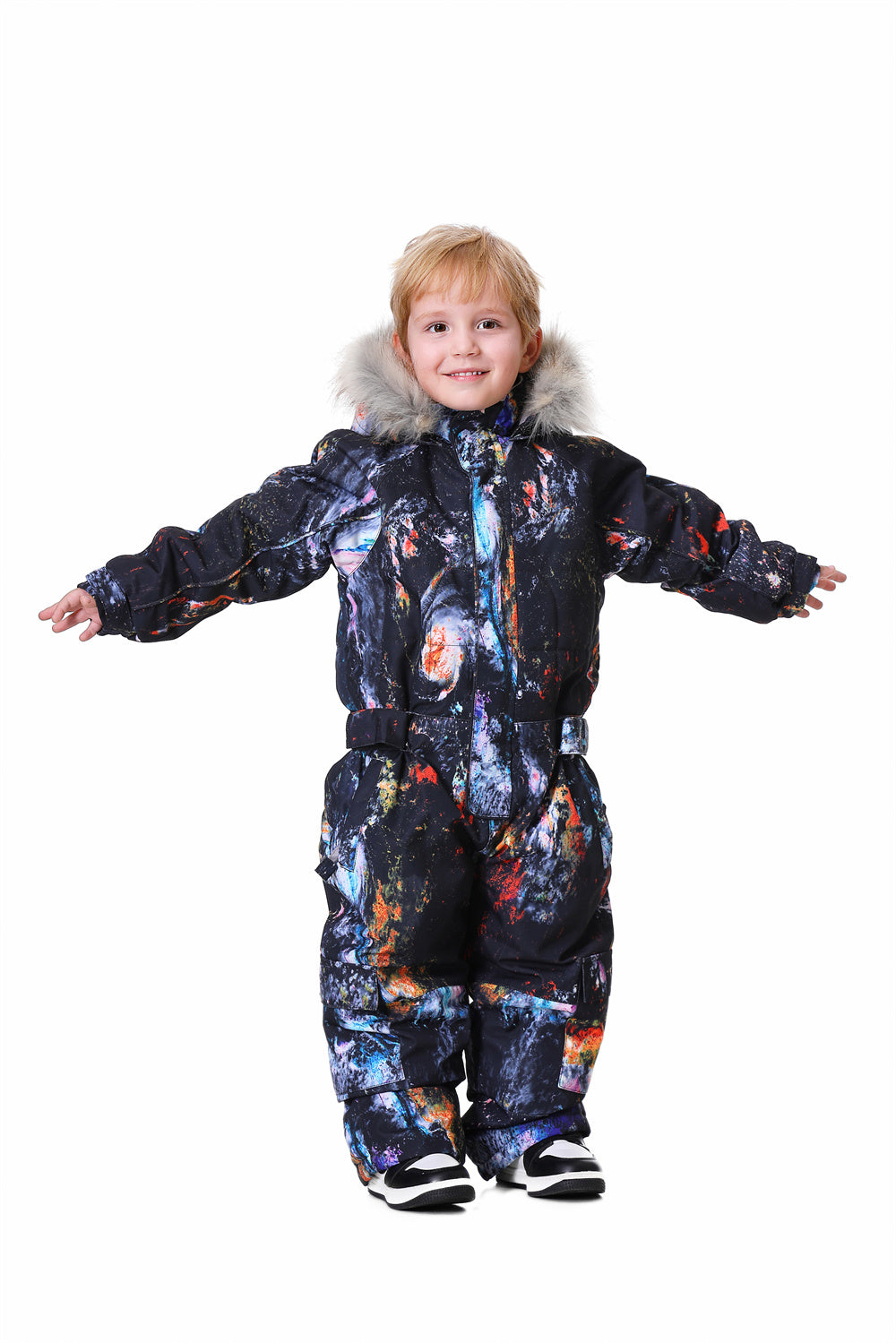 BGX Kids Snow jumpsuit Galaxy Pattern Onepiece Snowsuits