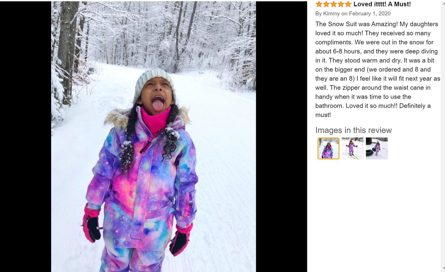 BGX Kids Snow jumpsuit Galaxy Pattern Onepiece Snowsuits