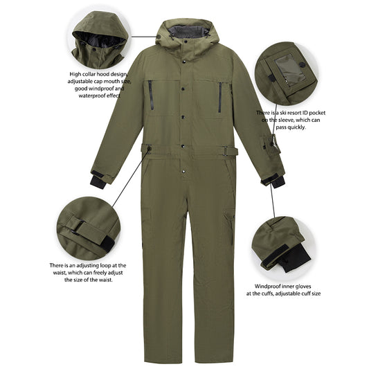 BGX Men's one-piece Ski Suit Snowsuits Jumpsuits