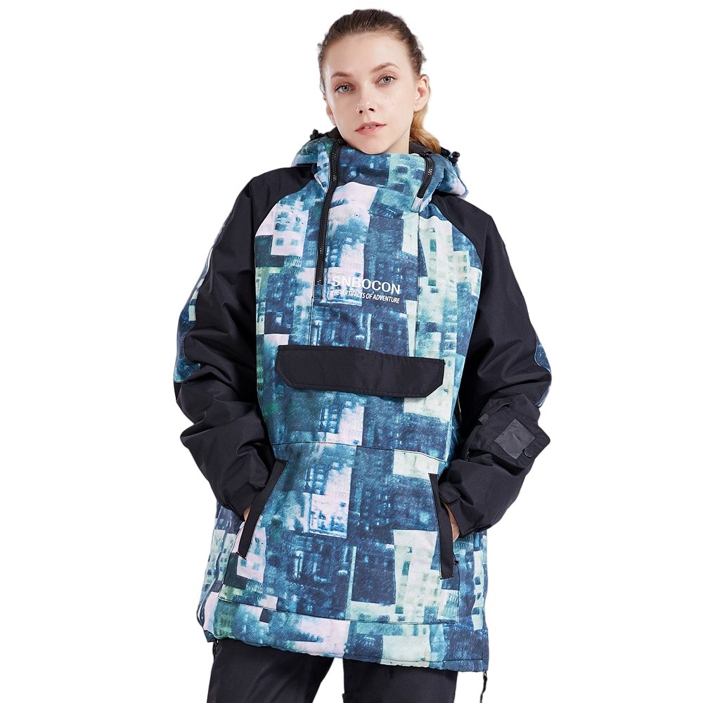 SNBOCON Unisex Womens Mens Pullover Snow Jacket