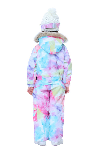 BGX  Kids Snow jumpsuit Galaxy Pattern Onepiece Snowsuits