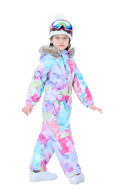 BGX  Kids Snow jumpsuit Galaxy Pattern Onepiece Snowsuits