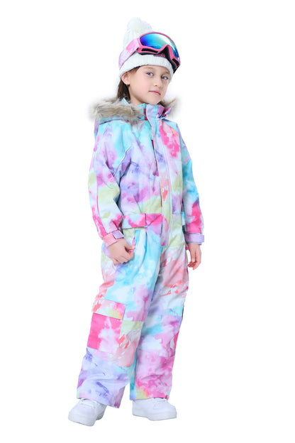 BGX  Kids Snow jumpsuit Galaxy Pattern Onepiece Snowsuits
