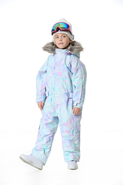 BGX  Kids Snow jumpsuit Galaxy Pattern Onepiece Snowsuits