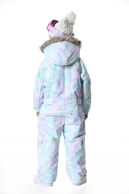 BGX  Kids Snow jumpsuit Galaxy Pattern Onepiece Snowsuits