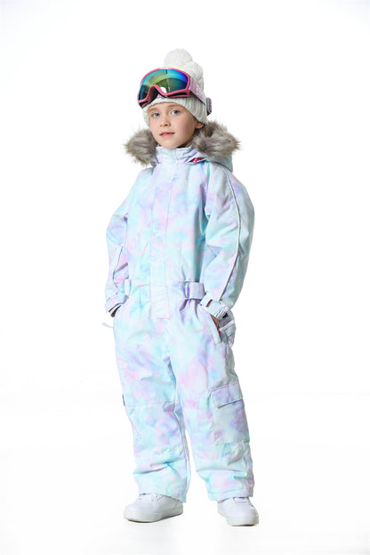 BGX  Kids Snow jumpsuit Galaxy Pattern Onepiece Snowsuits