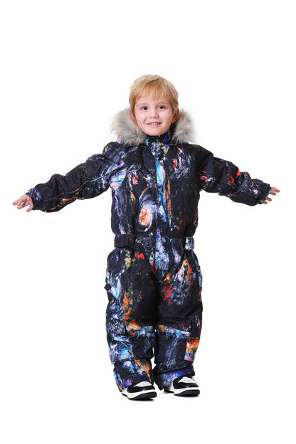 BGX  Kids Snow jumpsuit Galaxy Pattern Onepiece Snowsuits