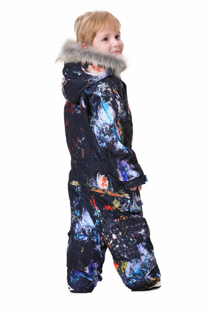BGX  Kids Snow jumpsuit Galaxy Pattern Onepiece Snowsuits