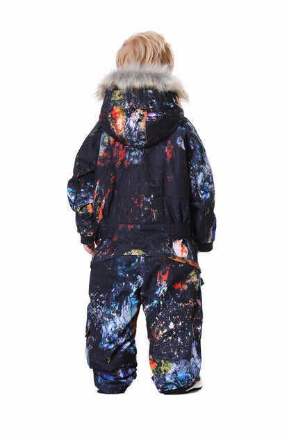 BGX  Kids Snow jumpsuit Galaxy Pattern Onepiece Snowsuits