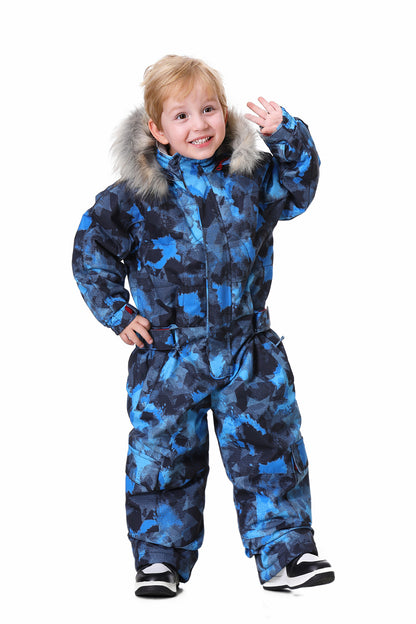 BGX  Kids Snow jumpsuit Galaxy Pattern Onepiece Snowsuits