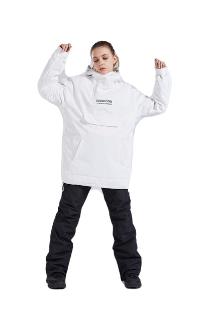 SNBOCON Unisex  Womens  Mens Pullover Snow Jacket