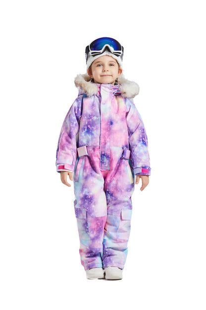 BGX  Kids Snow jumpsuit Galaxy Pattern Onepiece Snowsuits