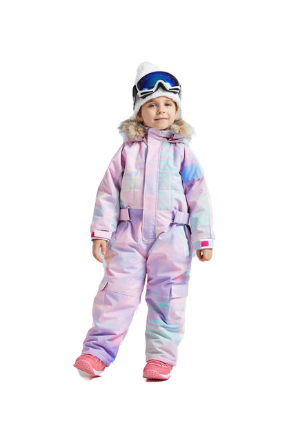 BGX  Kids Snow jumpsuit Galaxy Pattern Onepiece Snowsuits