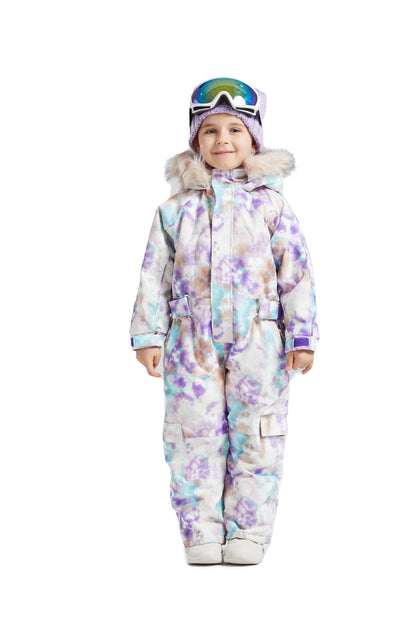 BGX  Kids Snow jumpsuit Galaxy Pattern Onepiece Snowsuits