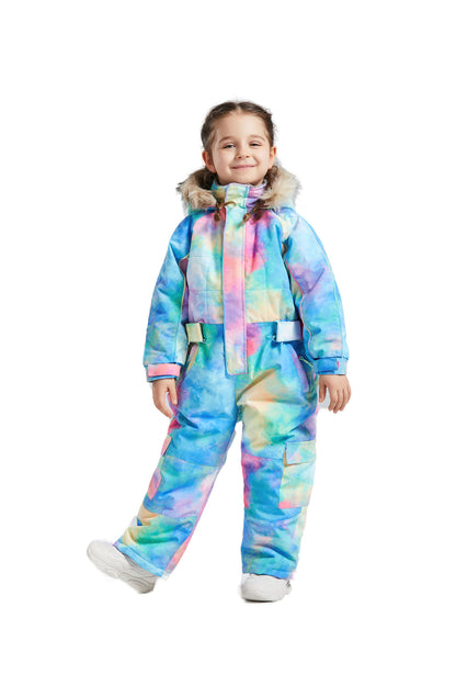 BGX  Kids Snow jumpsuit Galaxy Pattern Onepiece Snowsuits