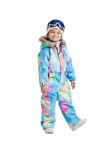 BGX  Kids Snow jumpsuit Galaxy Pattern Onepiece Snowsuits