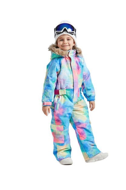 BGX  Kids Snow jumpsuit Galaxy Pattern Onepiece Snowsuits