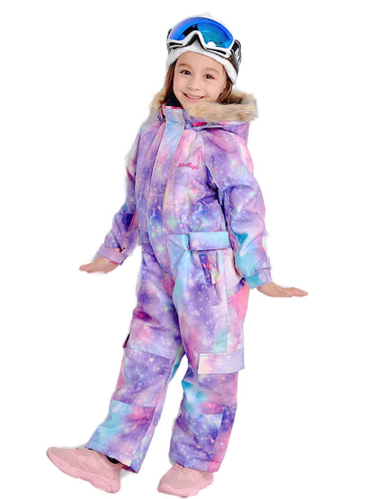 BGX  Kids Snow jumpsuit Galaxy Pattern Onepiece Snowsuits