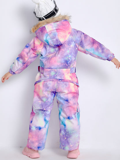 BGX  Kids Snow jumpsuit Galaxy Pattern Onepiece Snowsuits