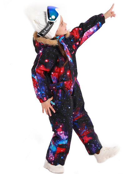 BGX  Kids Snow jumpsuit Galaxy Pattern Onepiece Snowsuits