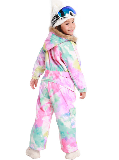 BGX  Kids Snow jumpsuit Galaxy Pattern Onepiece Snowsuits