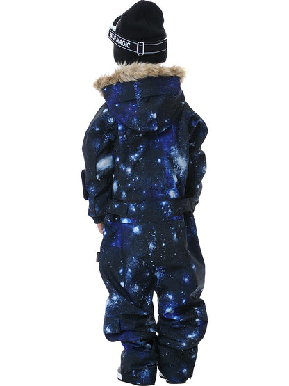 BGX  Kids Snow jumpsuit Galaxy Pattern Onepiece Snowsuits