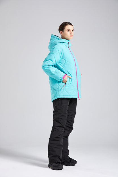 BGX  Womens Quilted Snow Jacket wide Baggy fit Loose