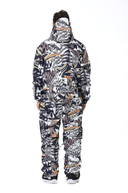 BGX  Men's one-piece Ski Suit  Snowsuits Jumpsuits