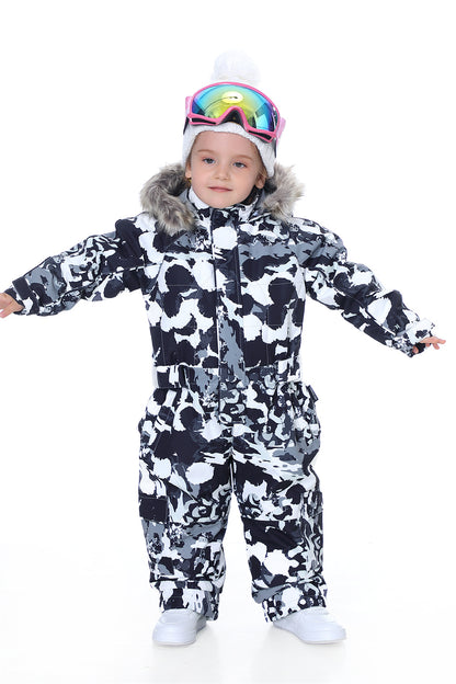 BGX  Kids Snow jumpsuit Galaxy Pattern Onepiece Snowsuits