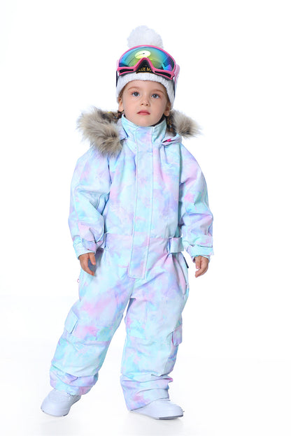 BGX  Kids Snow jumpsuit Galaxy Pattern Onepiece Snowsuits