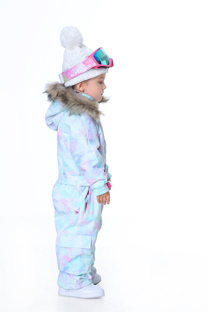 BGX  Kids Snow jumpsuit Galaxy Pattern Onepiece Snowsuits