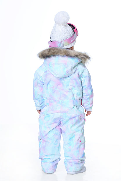 BGX  Kids Snow jumpsuit Galaxy Pattern Onepiece Snowsuits