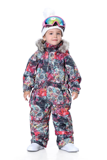 BGX  Kids Snow jumpsuit Galaxy Pattern Onepiece Snowsuits