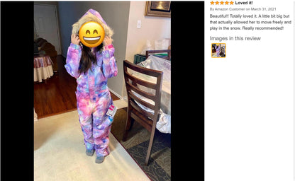 BGX  Kids Snow jumpsuit Galaxy Pattern Onepiece Snowsuits