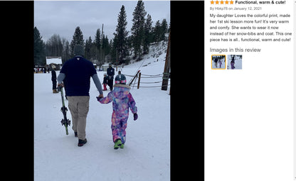 BGX  Kids Snow jumpsuit Galaxy Pattern Onepiece Snowsuits