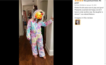 BGX  Kids Snow jumpsuit Galaxy Pattern Onepiece Snowsuits