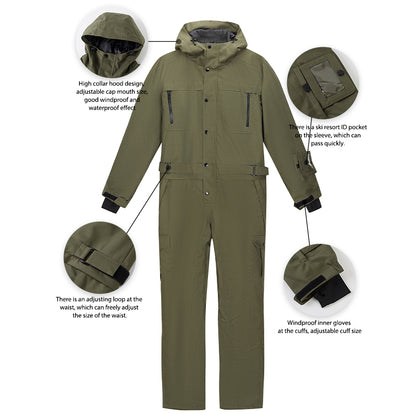 BGX  Men's one-piece Ski Suit  Snowsuits Jumpsuits