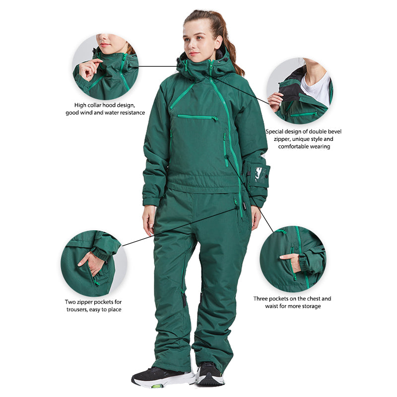 BUMDEEP Woman's Snowsuit  Onepiece Overall